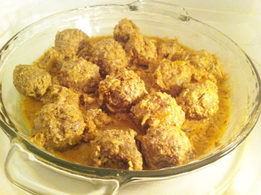 Bengali meatball curry in a yoghurt based sauce